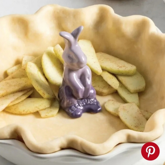Shell Pink Bunny Rabbit Pie Vent Funnel Le Creuset Like A Pie Bird NLA - Picture 8 of 9
